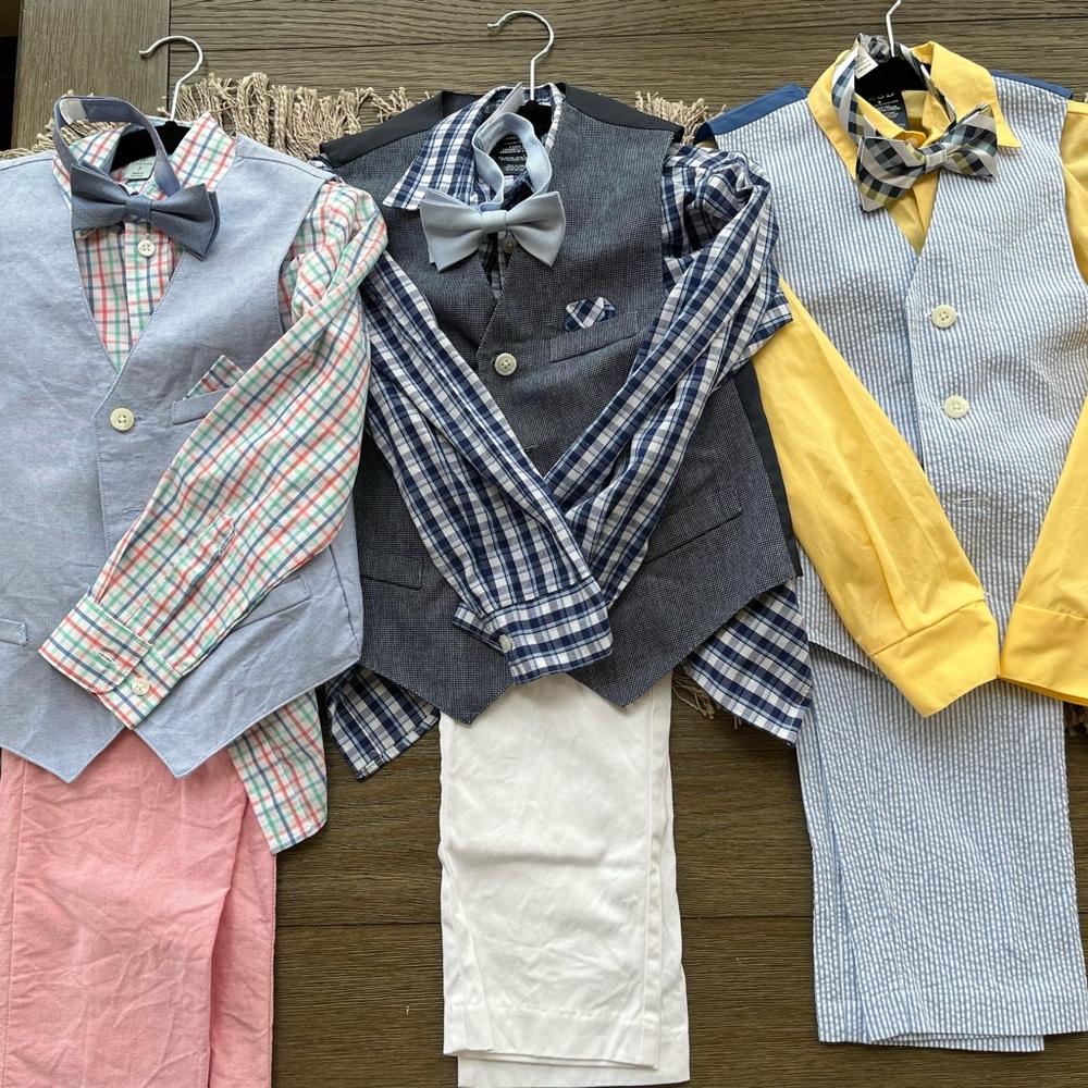 Boys size 7 Easter/Spring vest set